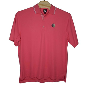 Footjoy FJ Men's 2X Solid Pink Stretch Short Sleeve‎ Golf Polo Shirt
